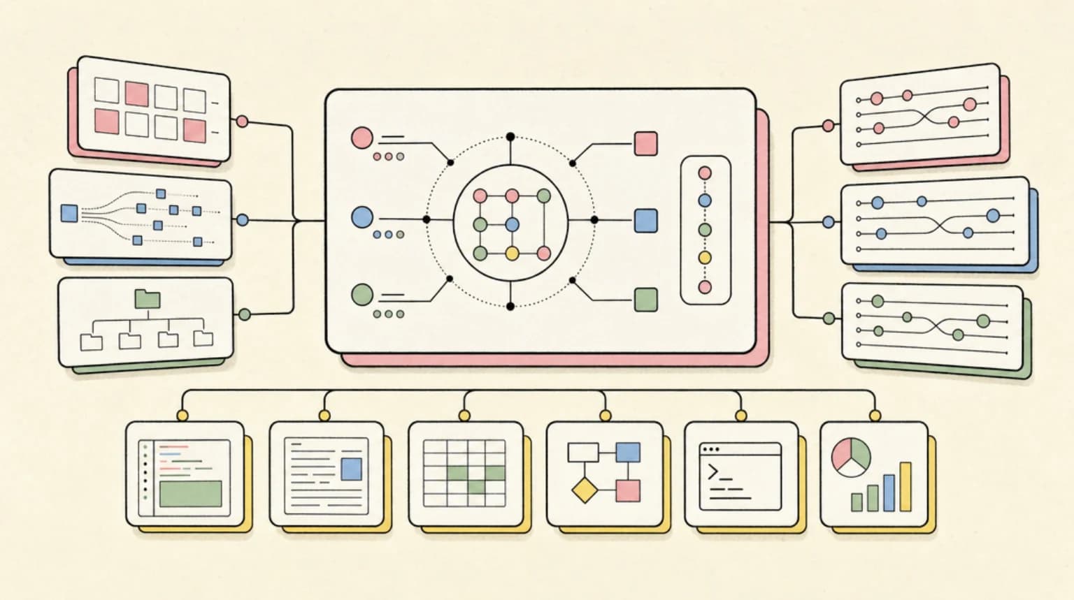 Abstract systems illustration for The Orchestration Pattern