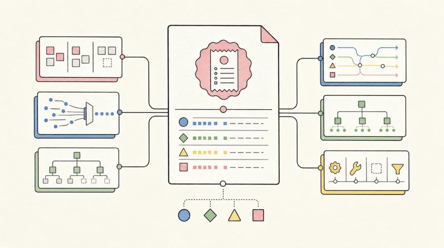 Abstract systems illustration for The Receipt Format