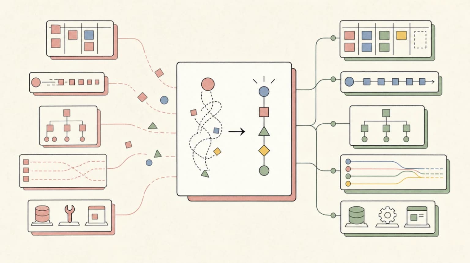 Abstract systems illustration for The old mental model is wrong now