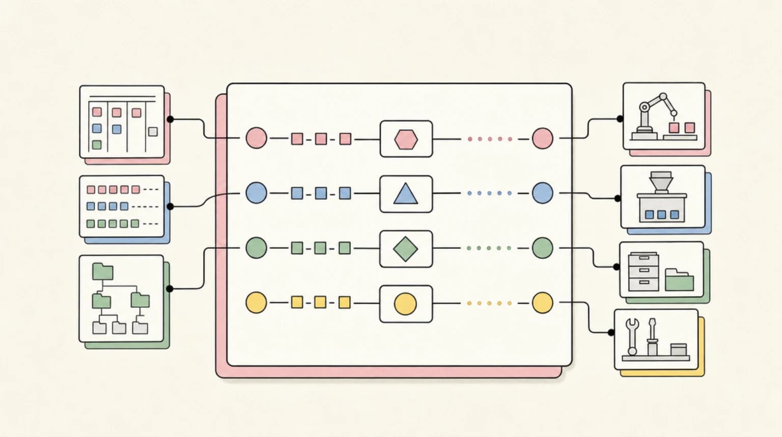 Abstract systems illustration for The engineering pattern: separate lanes