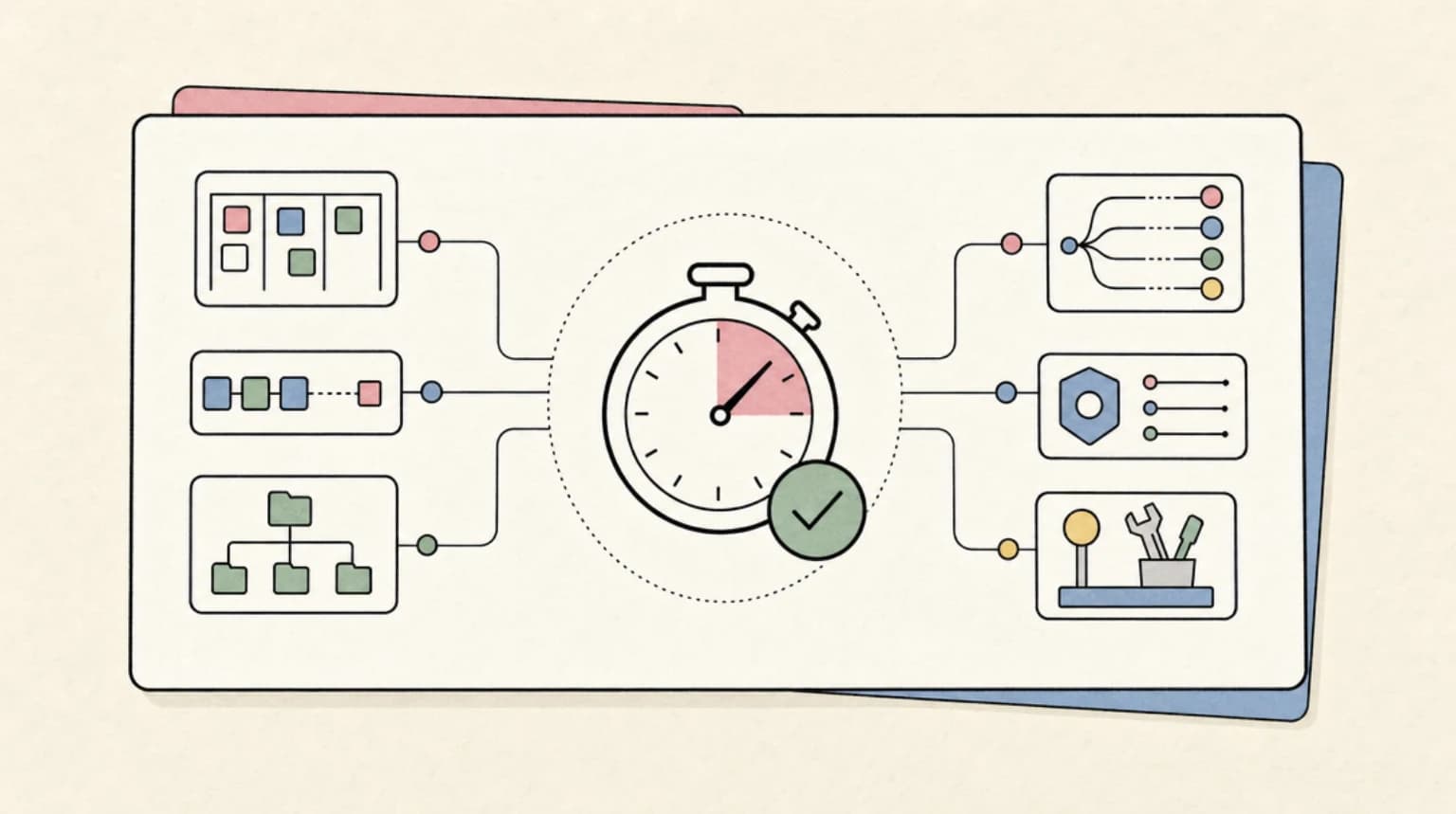 Abstract systems illustration for Timeouts: pick a number and enforce it