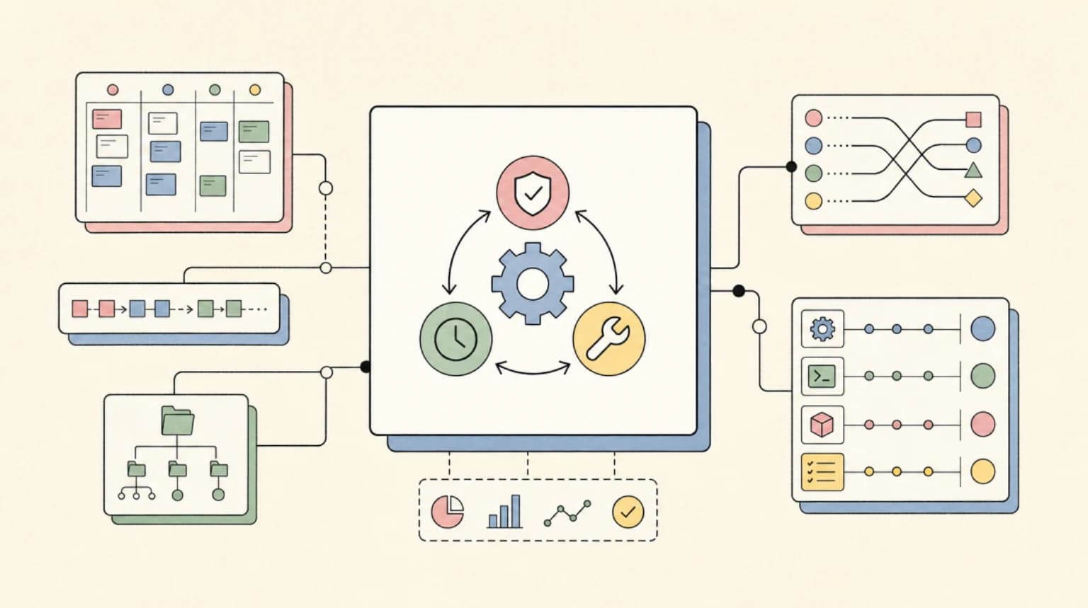 Abstract systems illustration for The take