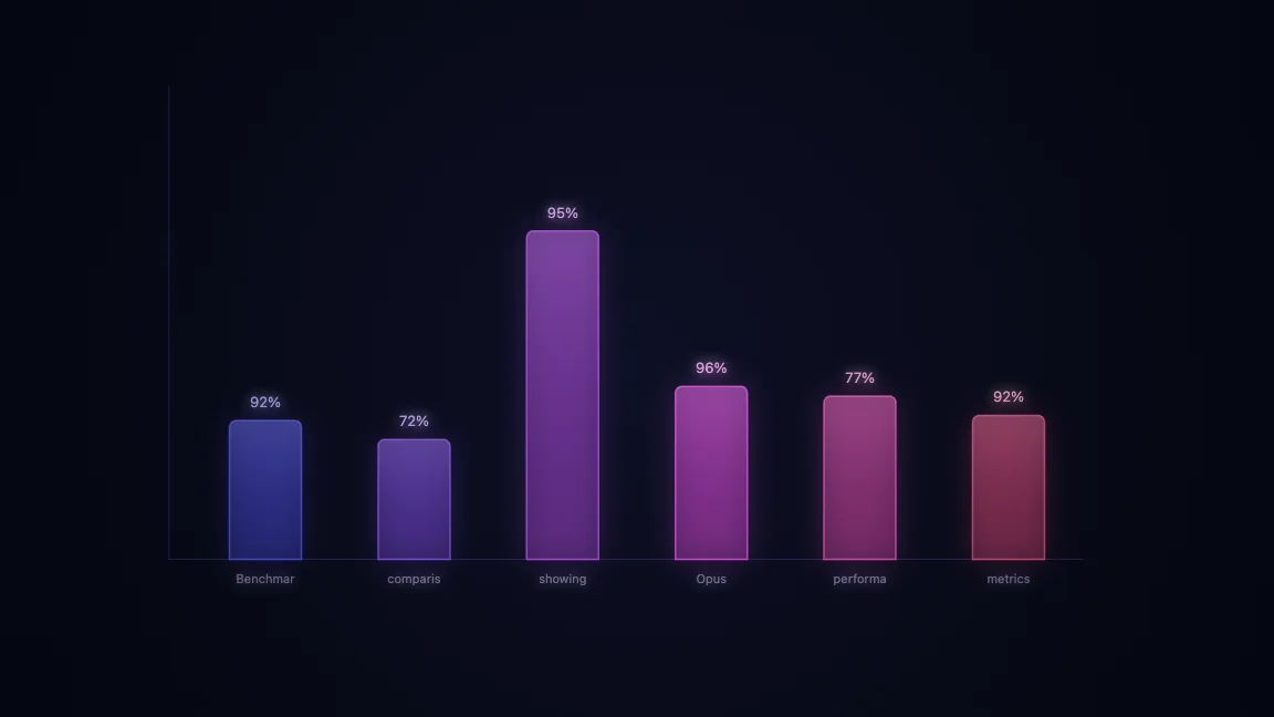 Benchmark comparison showing Opus 4.5 performance metrics