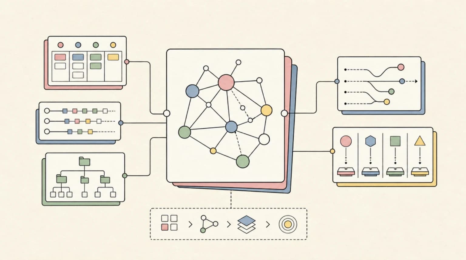 Abstract systems illustration for local code graph context