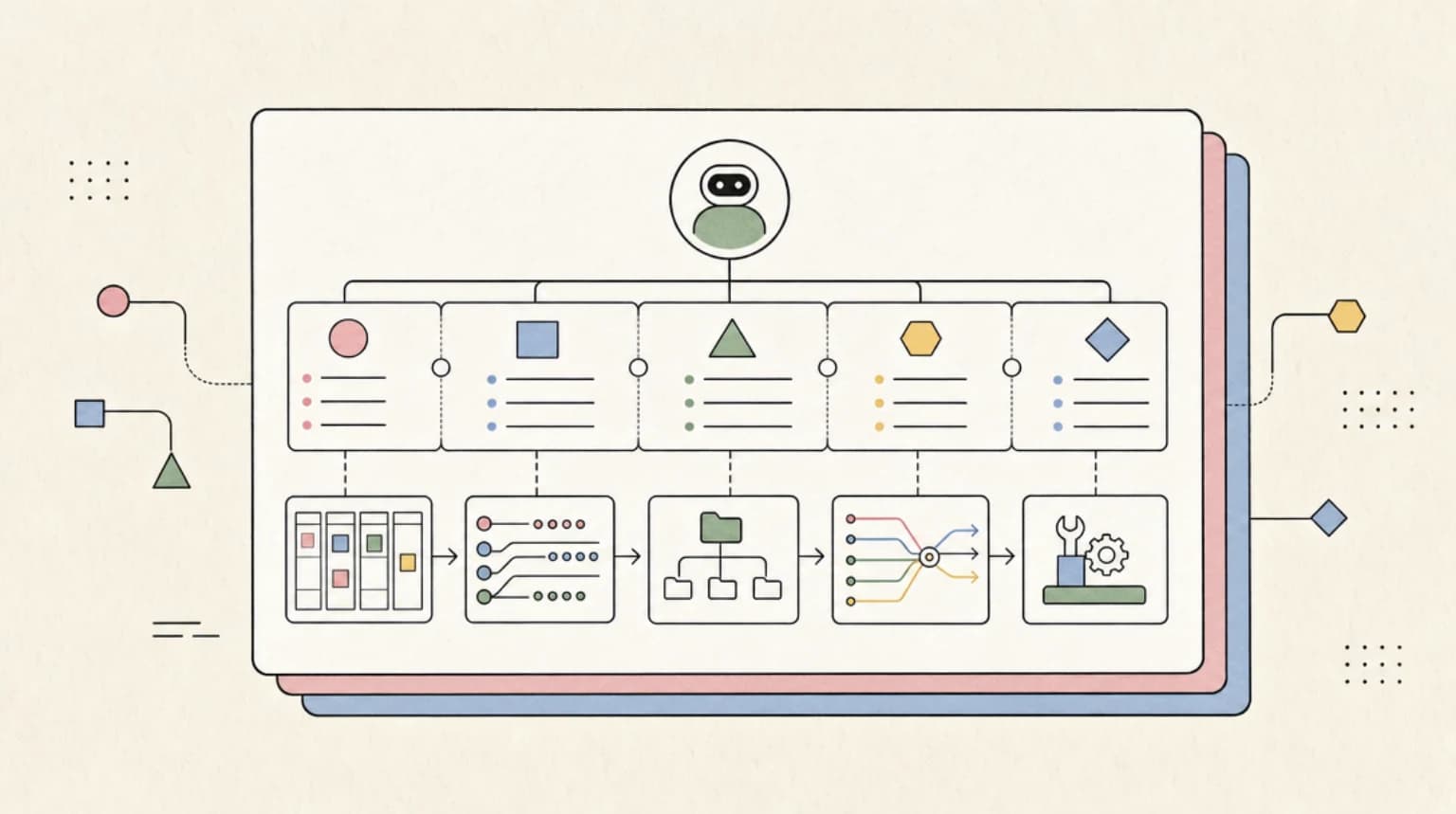 Abstract systems illustration for A Good Codex Automation Prompt Template