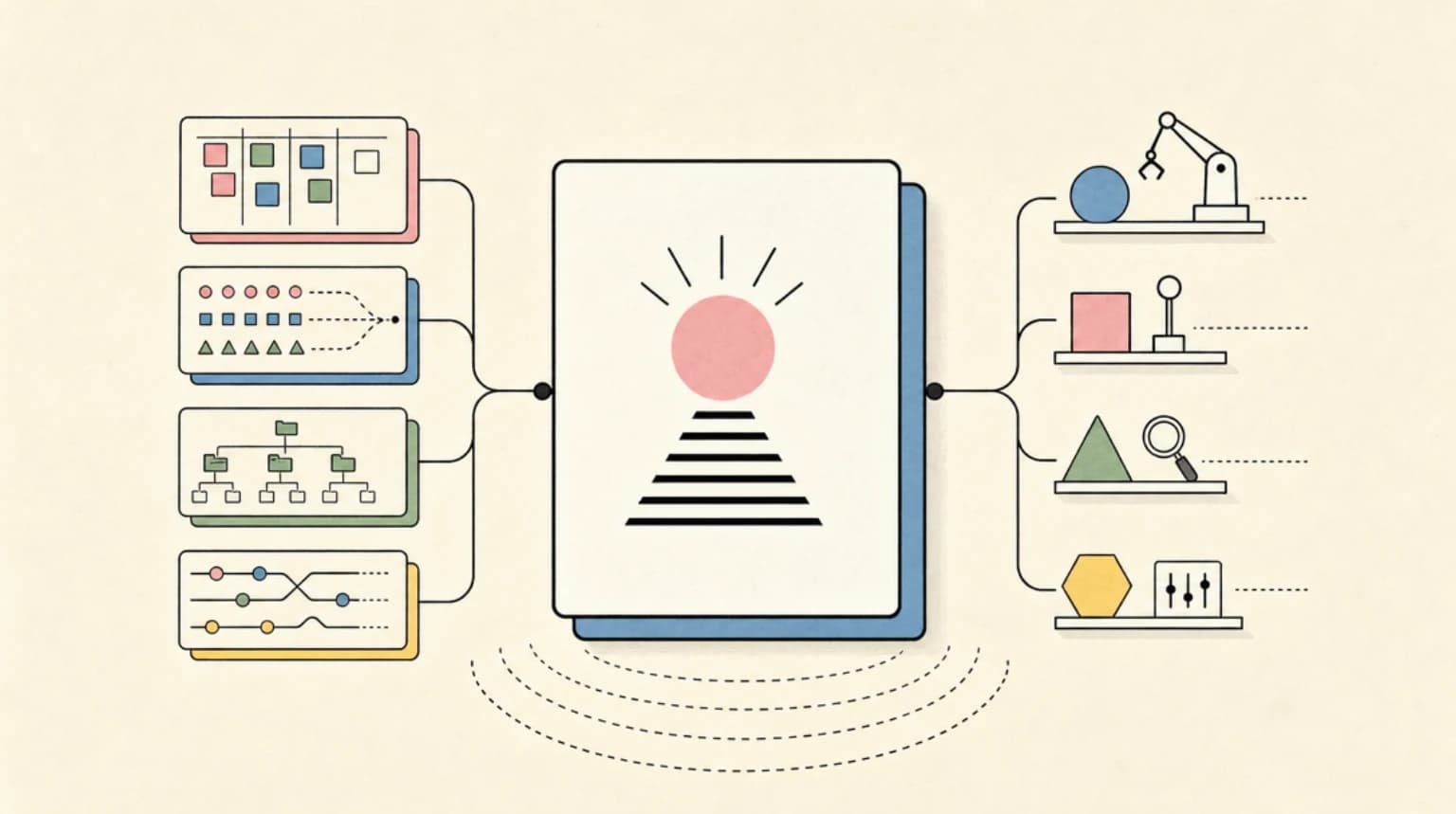 Abstract systems illustration for Why this release is bigger than Vim