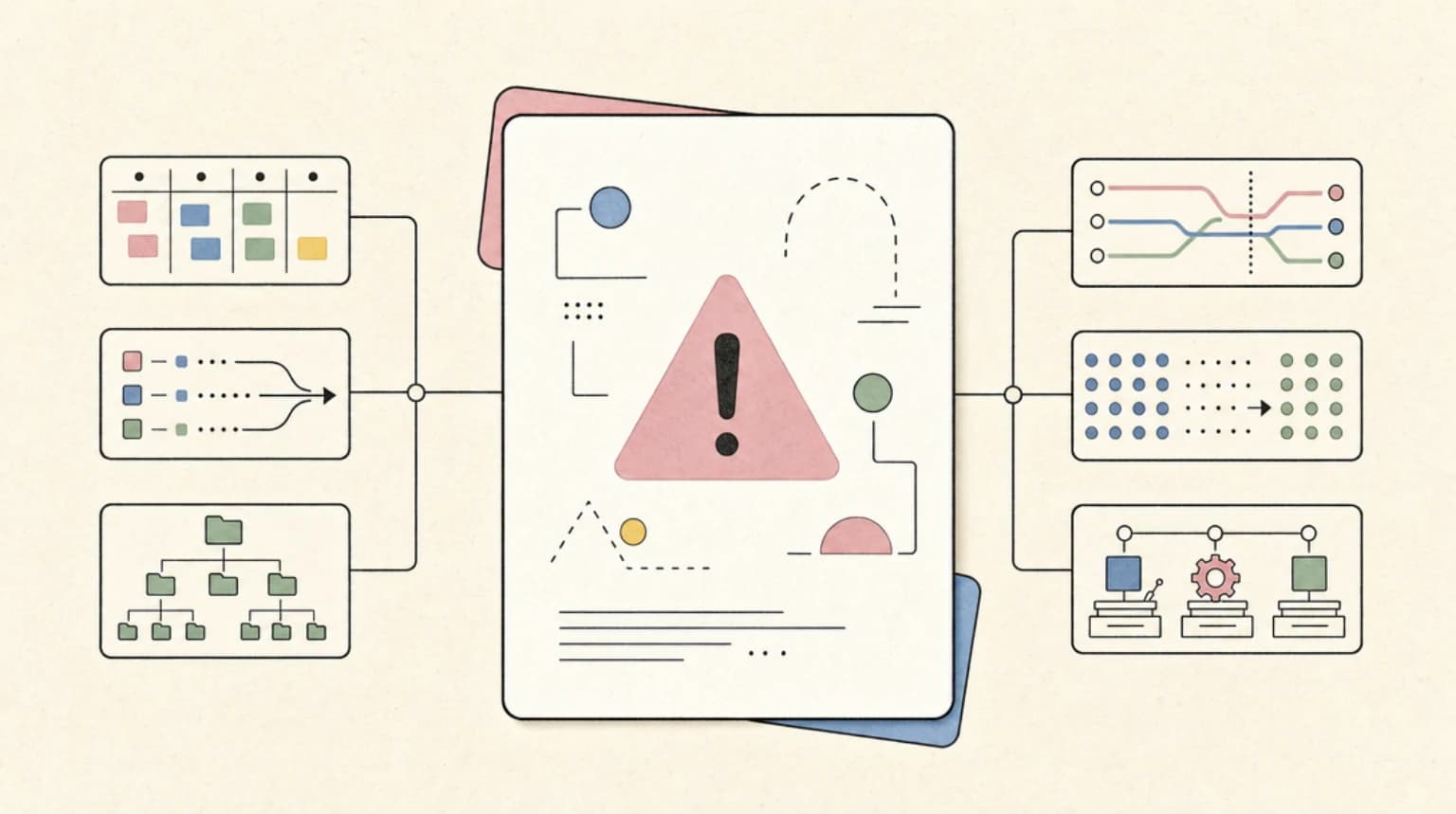 Abstract systems illustration for The Honest Caveats