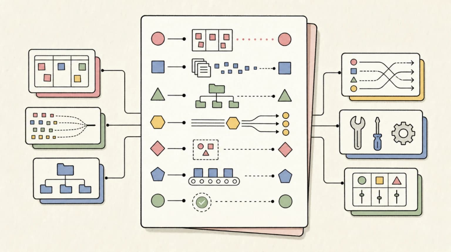 Abstract systems illustration for The seven step playbook