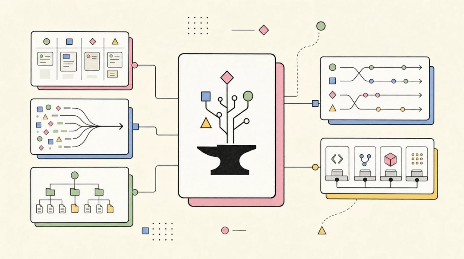 Abstract systems illustration for The Features Worth Tracking