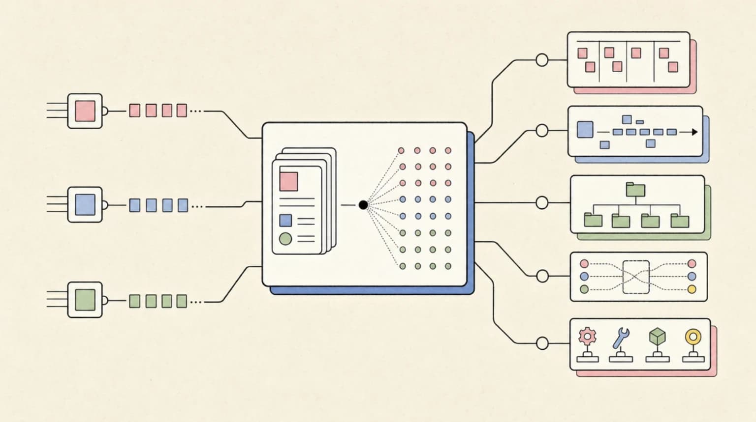 Abstract systems illustration for The Fanout