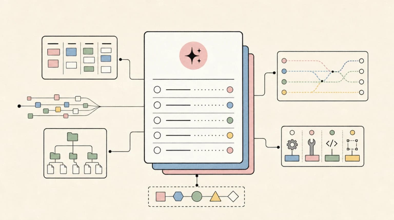 Abstract systems illustration for What's Outstanding