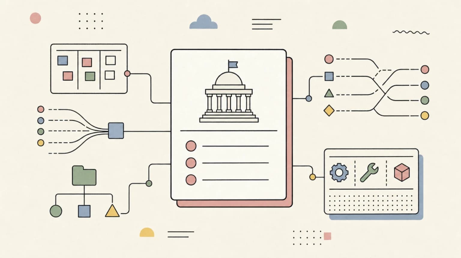 Abstract systems illustration for What the Government Claims