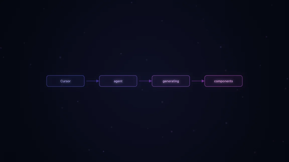 Cursor AI agent generating UI components