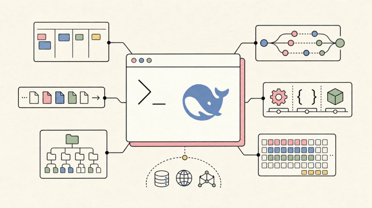 Abstract systems illustration for What It Does
