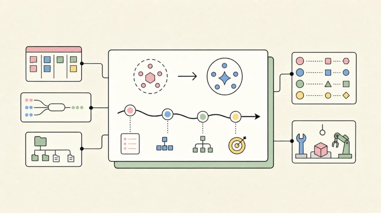 Abstract systems illustration for A real migration path from 5.3 to 5.4
