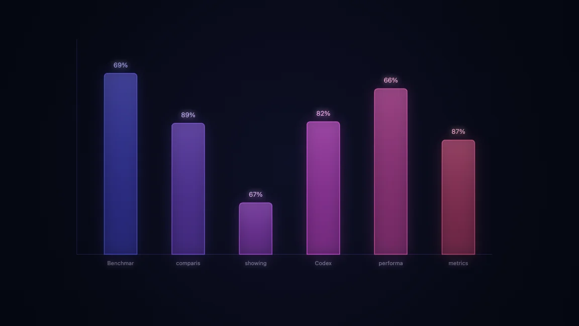 Benchmark comparison showing GPT-5 Codex performance metrics