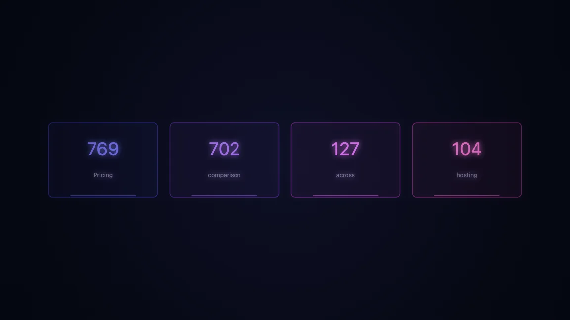 Pricing comparison across hosting providers