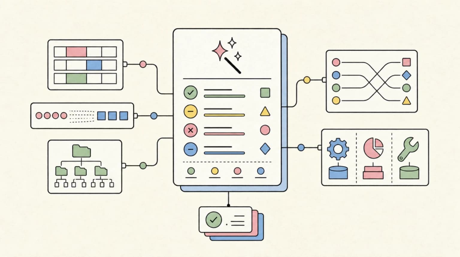 Abstract systems illustration for What mlinter actually does