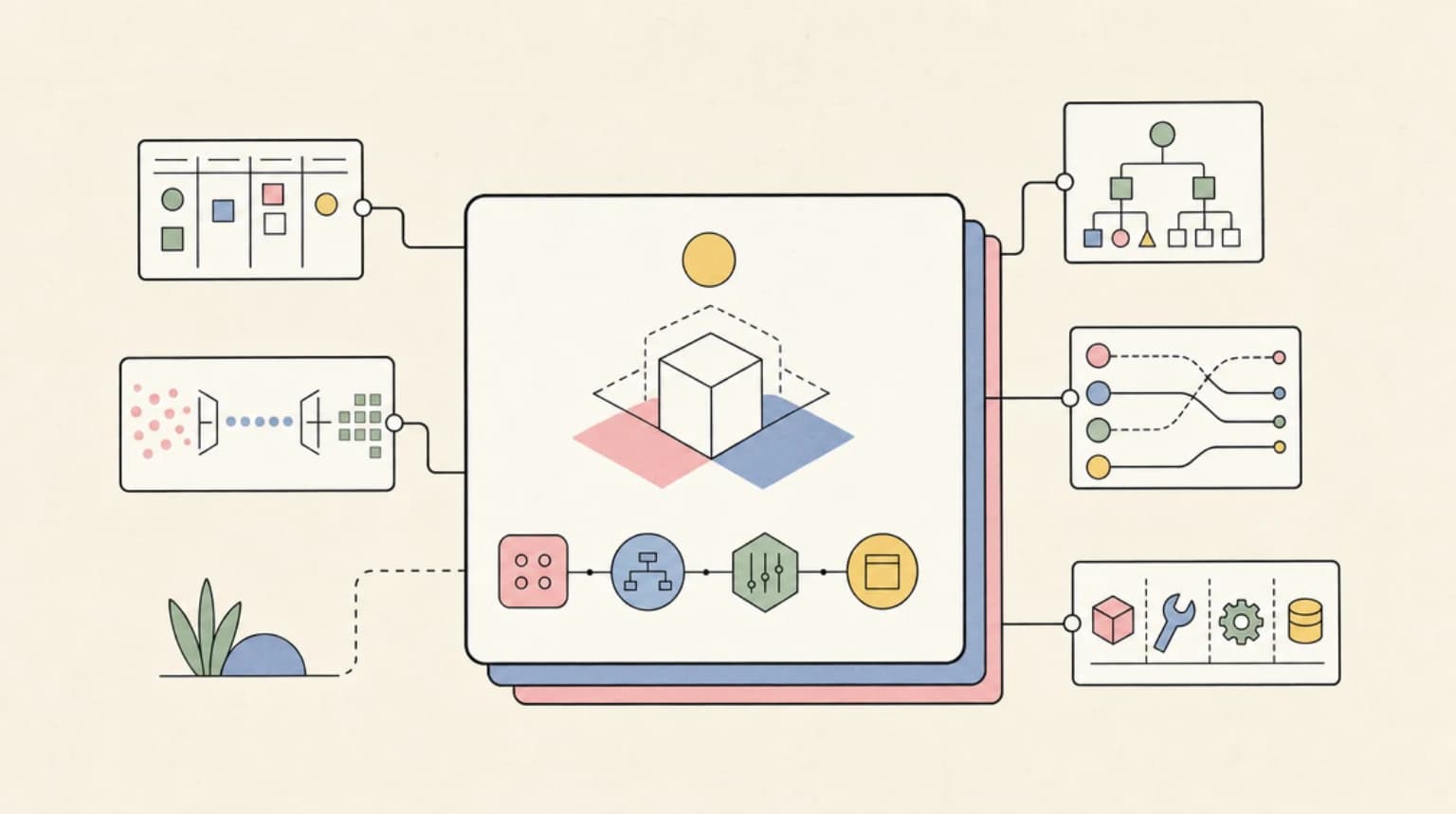 Abstract systems illustration for What To Build Now