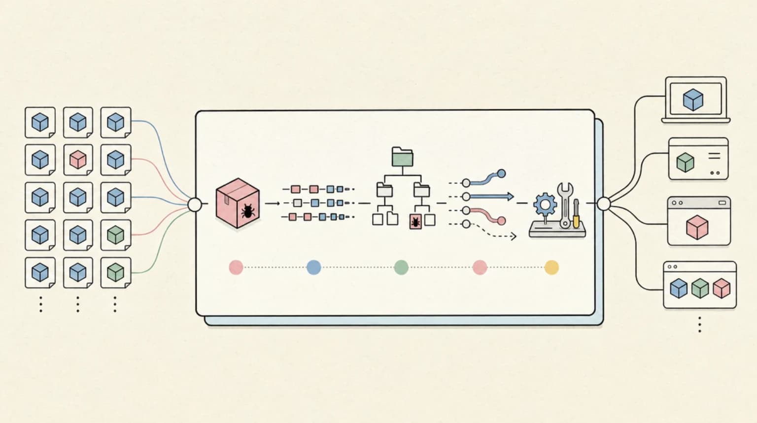 Abstract systems illustration for How the Attack Works
