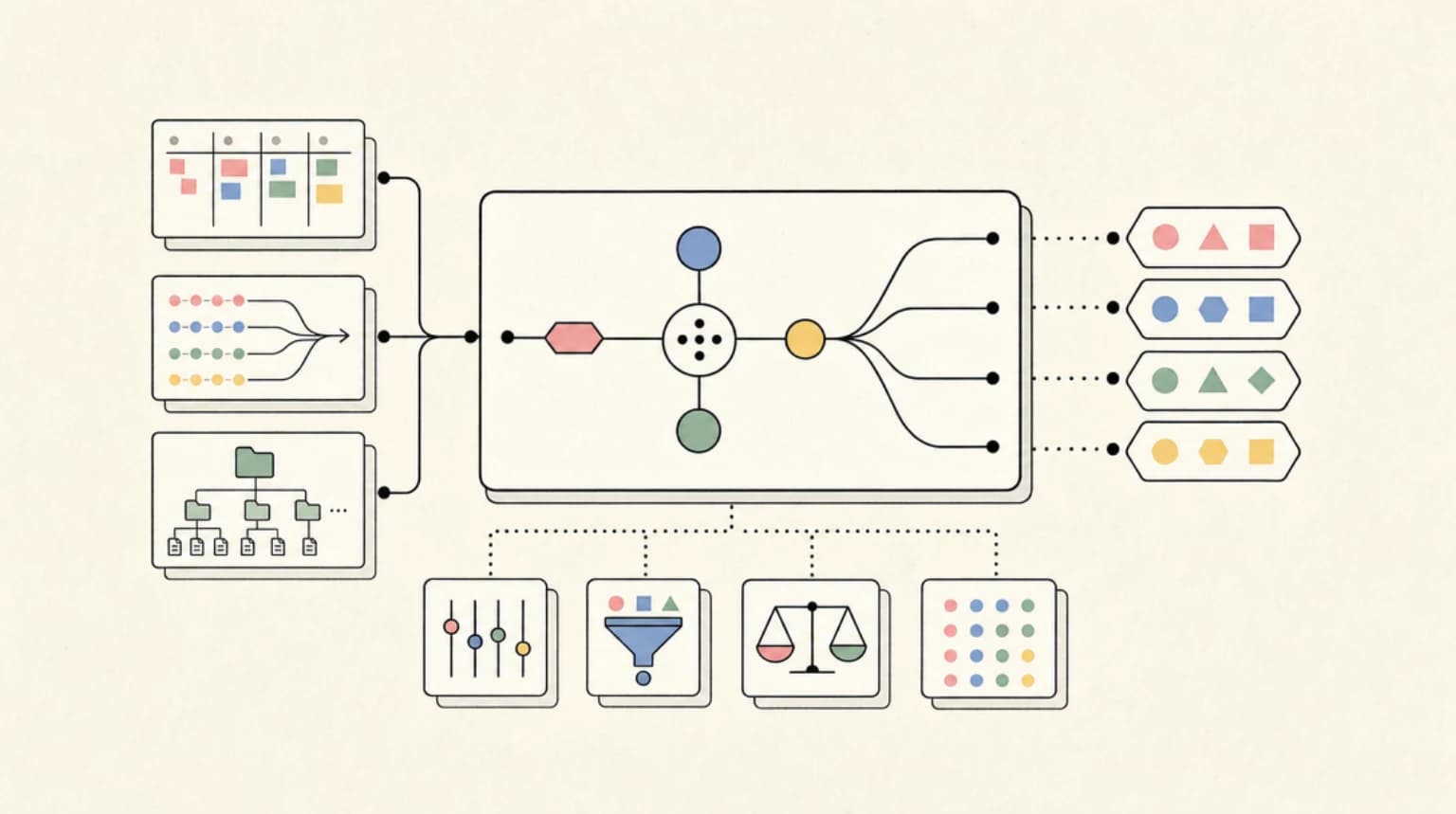 Abstract systems illustration for What a model router actually does