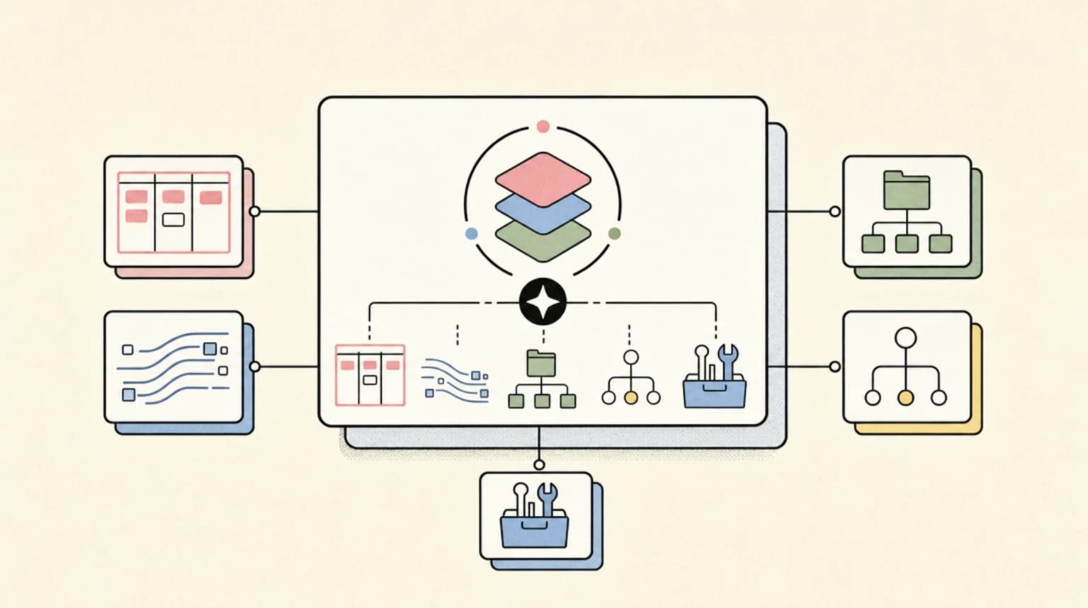 Abstract systems illustration for The Take