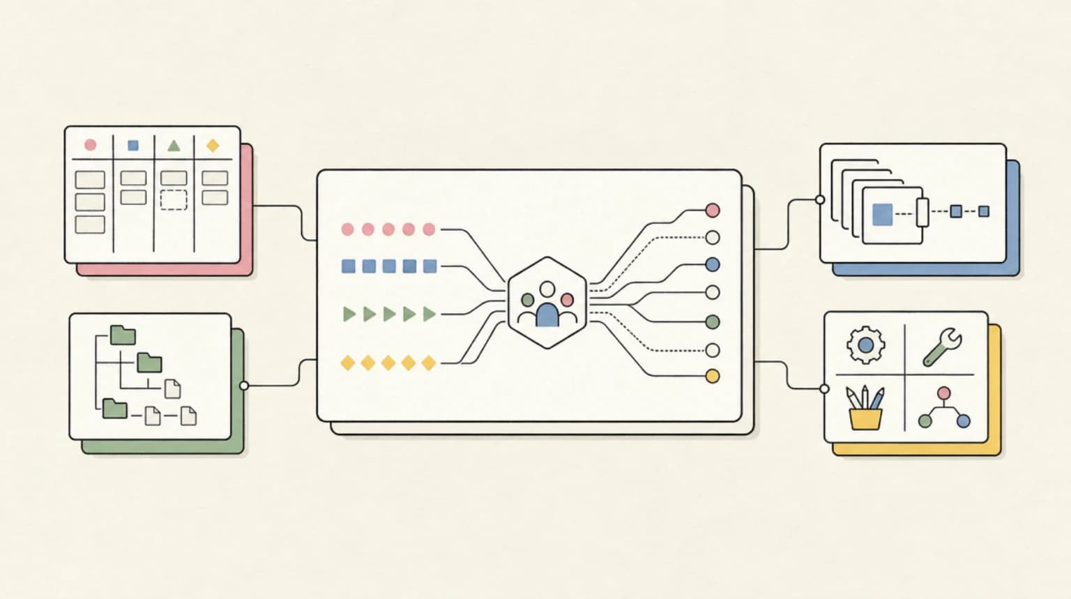 Abstract systems illustration for Why This Hits Agent Workflows Differently