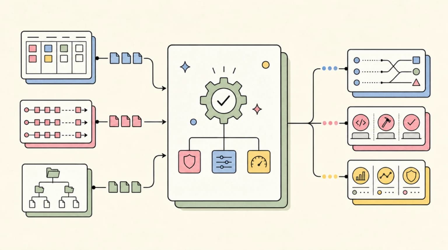 Abstract systems illustration for Fixes