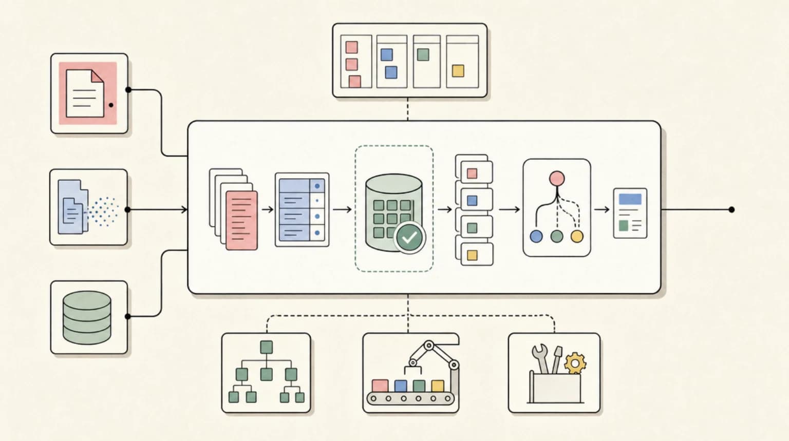 Abstract systems illustration for Caching Inside RAG Pipelines