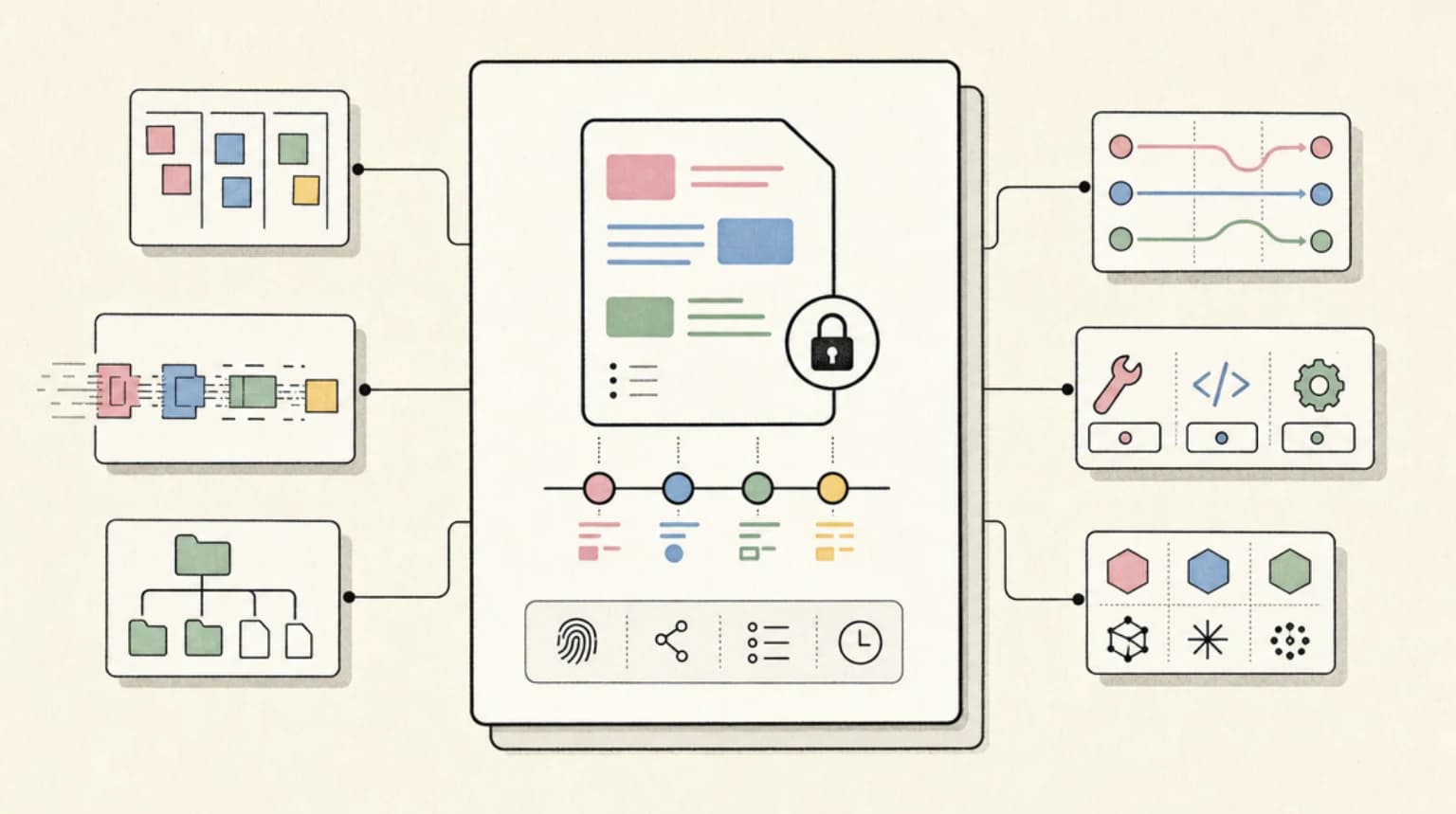 Abstract systems illustration for What Promptlock actually does