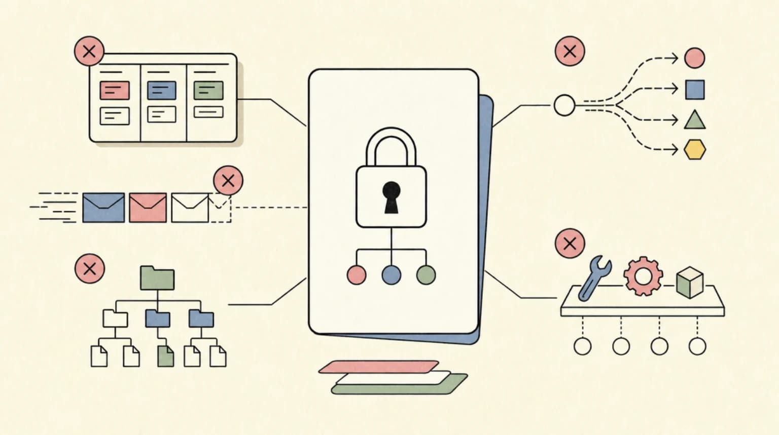 Abstract systems illustration for What Promptlock isn't
