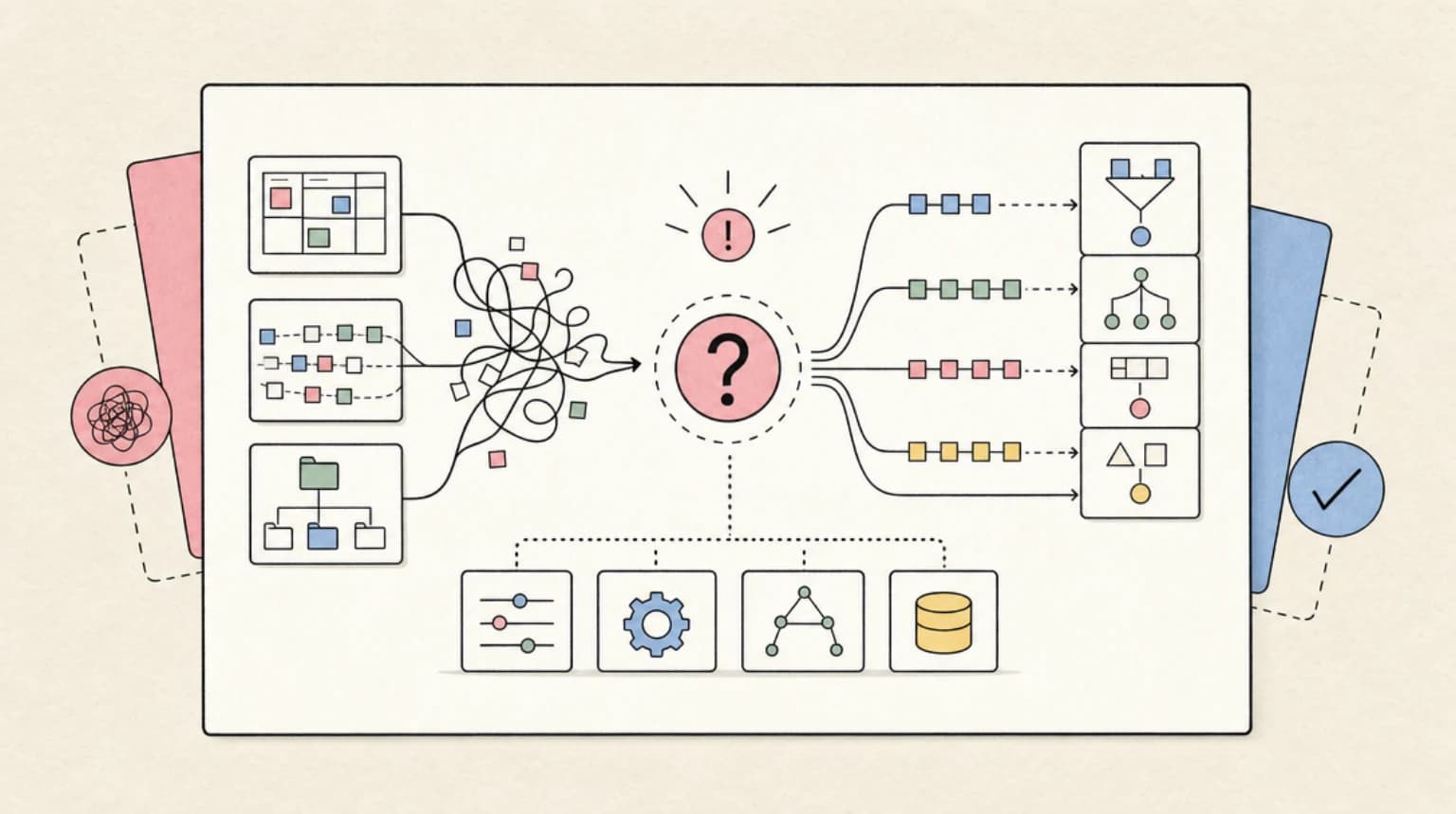 Abstract systems illustration for The problem it solves