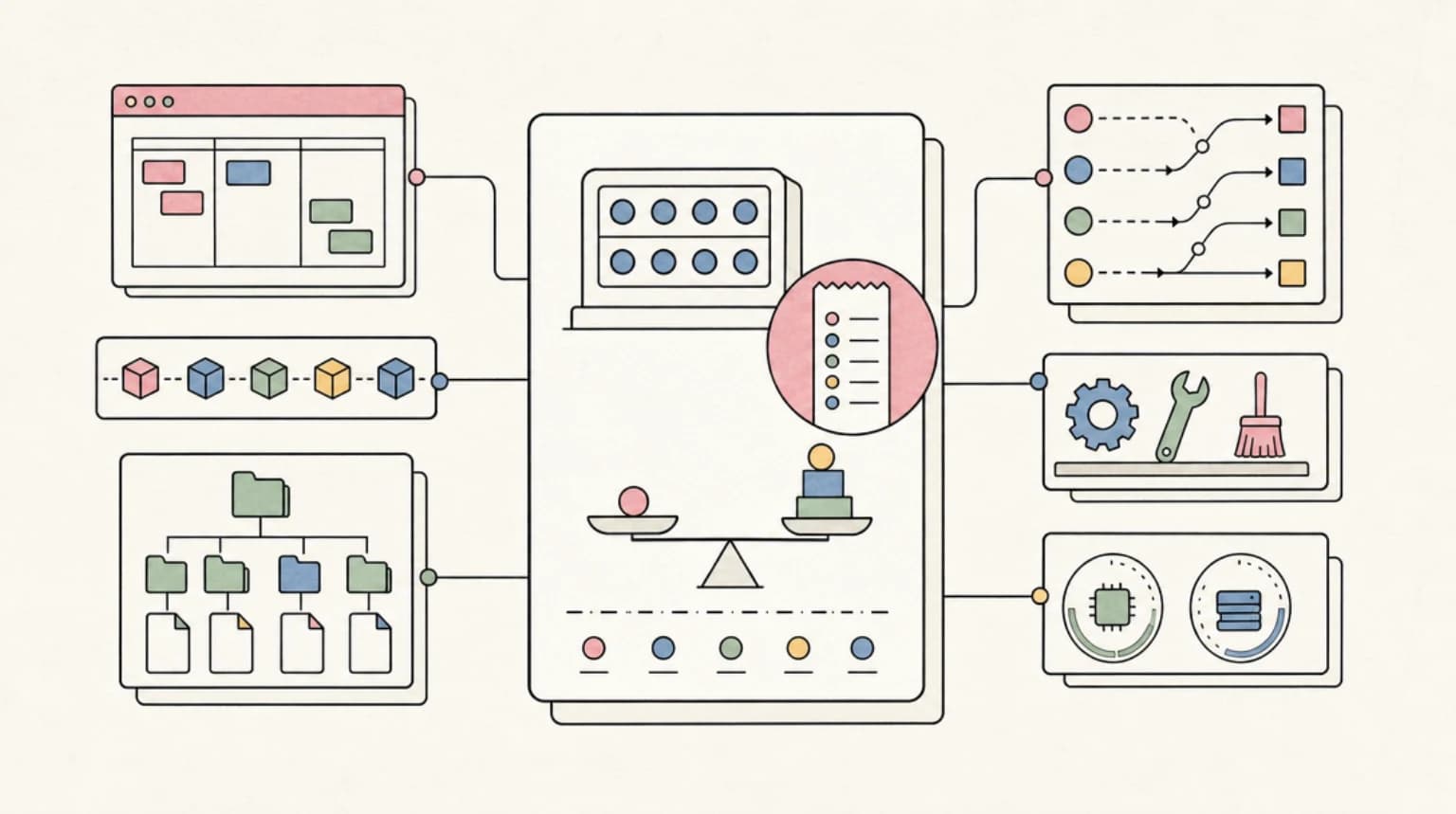 Abstract systems illustration for The Hidden Ops Bill