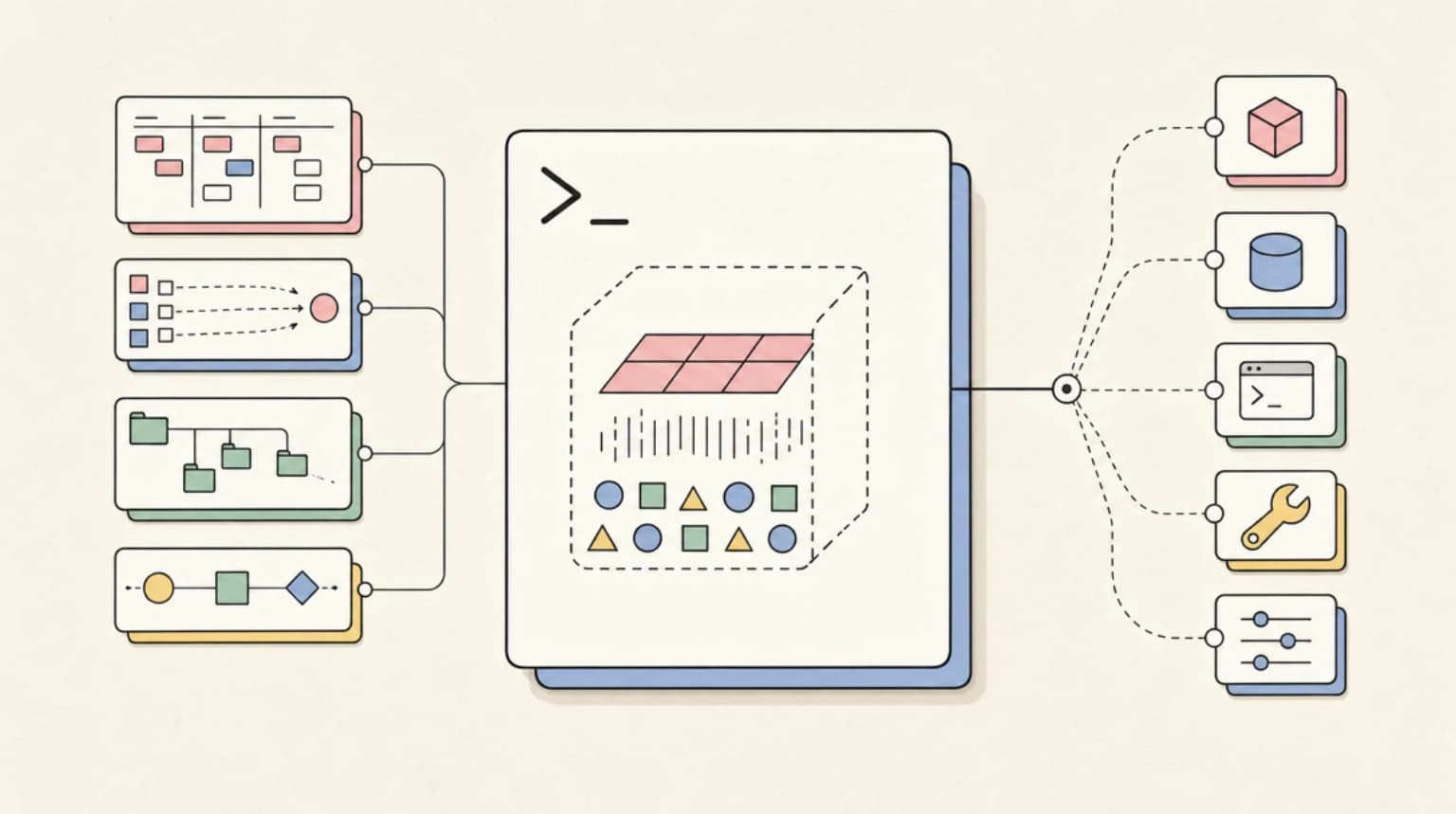 Abstract systems illustration for The Runtime Is The Product