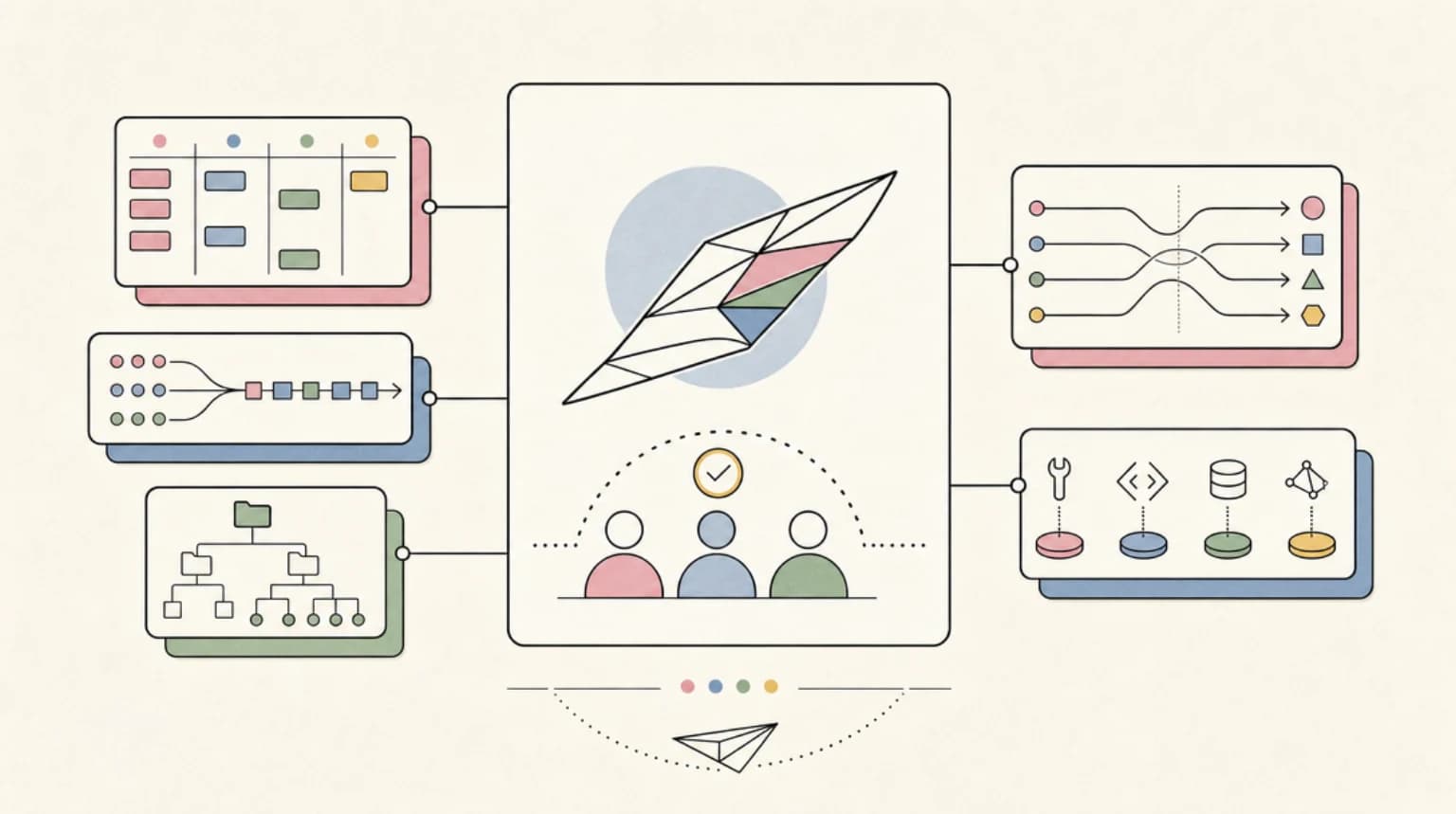 Abstract systems illustration for Project Glasswing: Who Gets Unrestricted Mythos
