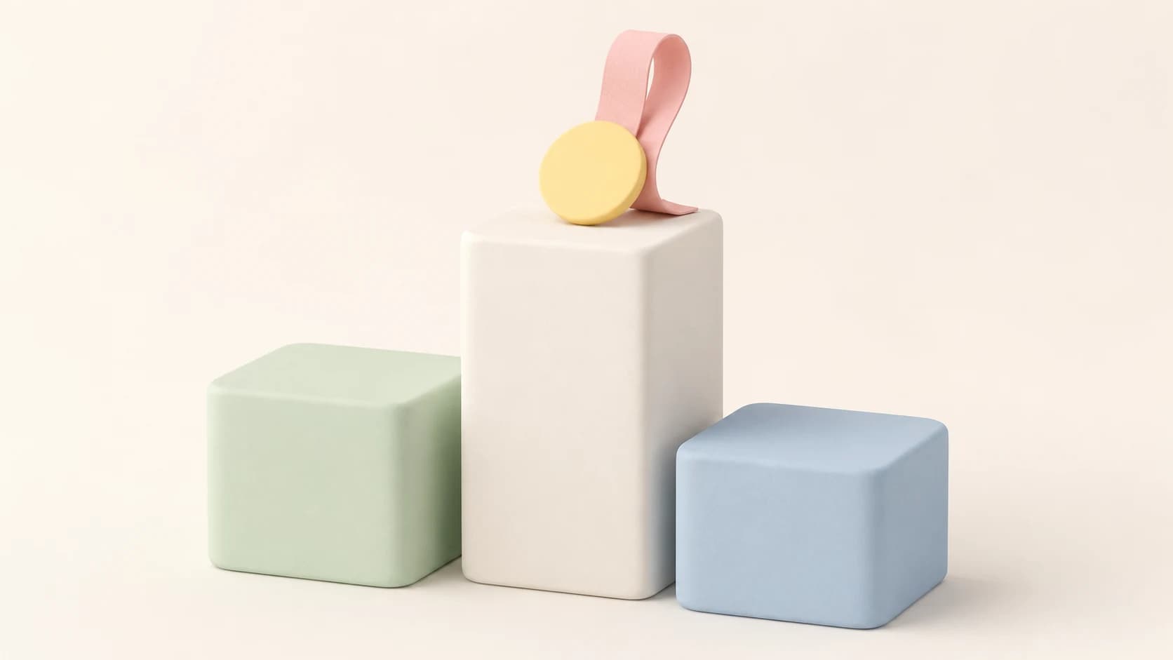 Abstract 3D render of a winners podium