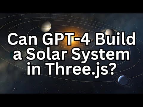Can GPT-4 Build a Solar System in Three.js?