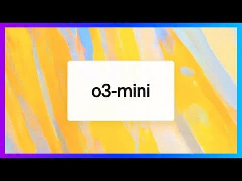 OpenAI's O3 Mini in 6 Minutes 🚀