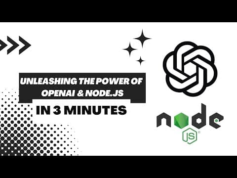 Unleashing the Power of the OpenAI API with Node.js in 3 Minutes: A Step-by-Step Guide