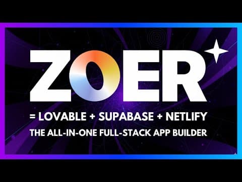 Zoer: Full-Stack App in 5 Minutes with Vibe Coding