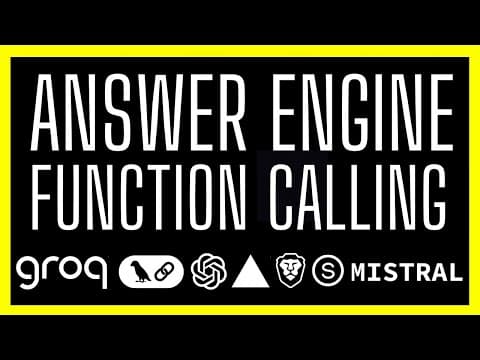 Answer Engine: Groq Function Calling - Next.js, AI SDK, Mixtral, Langchain,  OpenAI, Brave & Serper