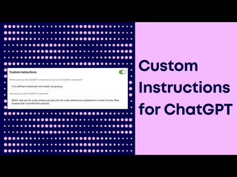 ChatGPT's New Custom Instructions Feature