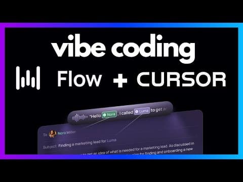 Vibe Coding with Wispr Flow and Cursor