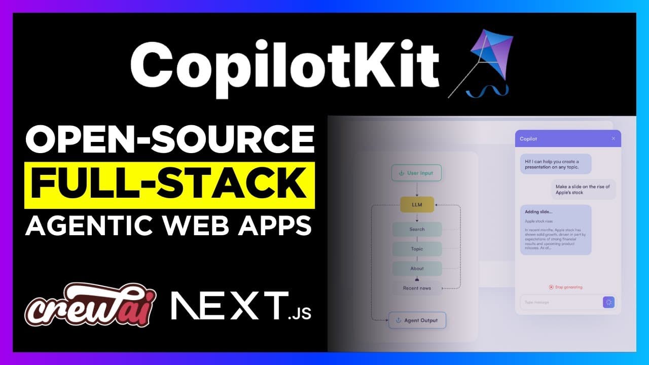 Building AI Powered Full-Stack Web Apps with CopilotKit + CrewAI