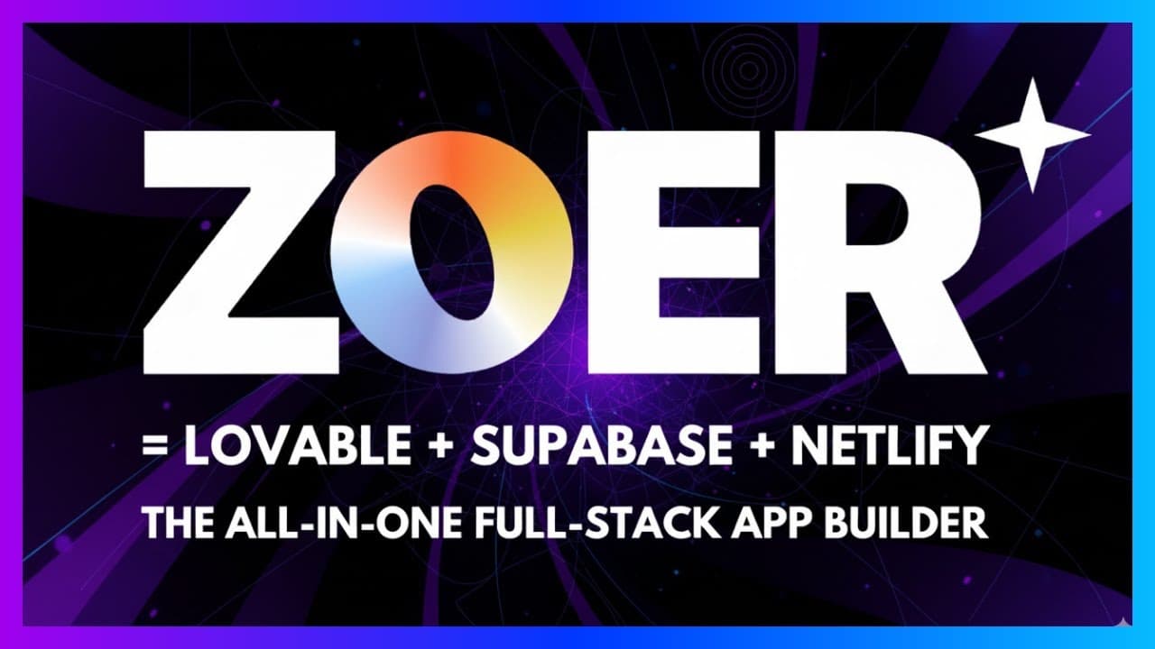 I Built a Full-Stack App in 5 Mins: Vibe Coding with Zoer (Lovable + Supabase + Netlify in One)