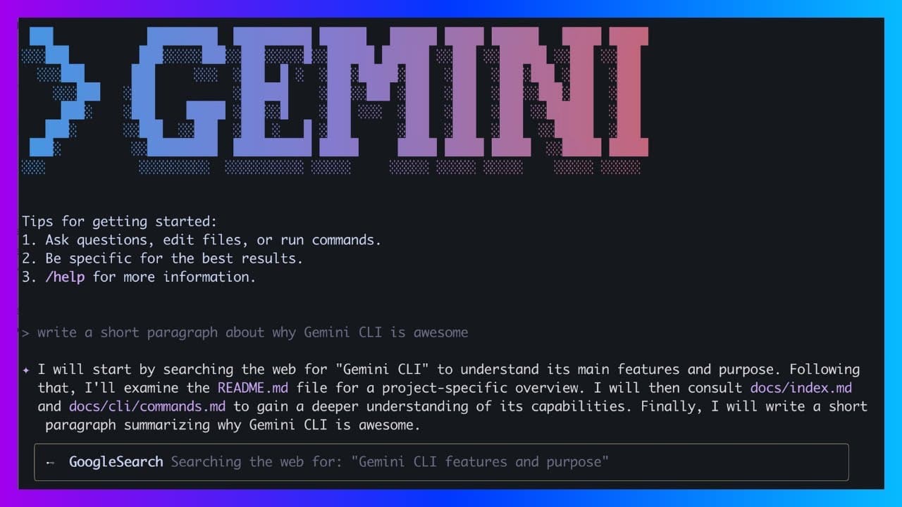 Gemini CLI in 6 Minutes: Google's Free and Open-Source Coding Assistant