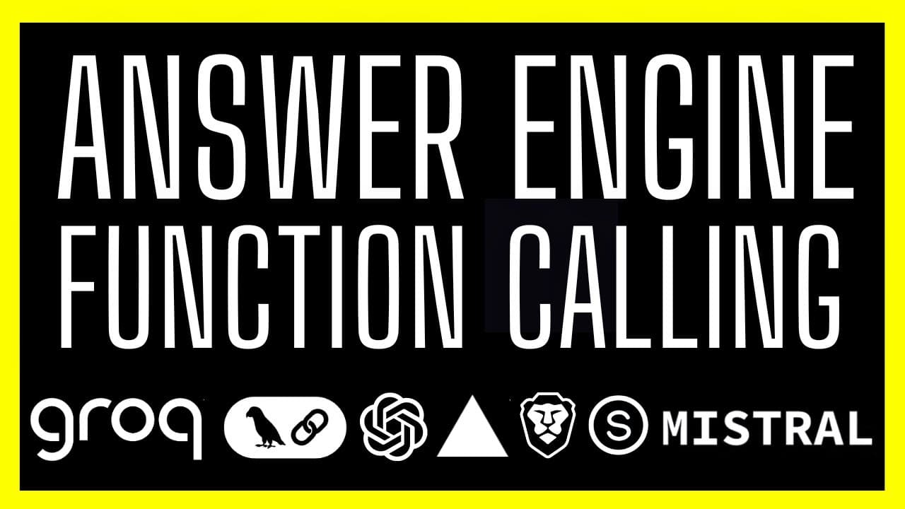 Answer Engine: Groq Function Calling - Next.js, AI SDK, Mixtral, Langchain,  OpenAI, Brave & Serper