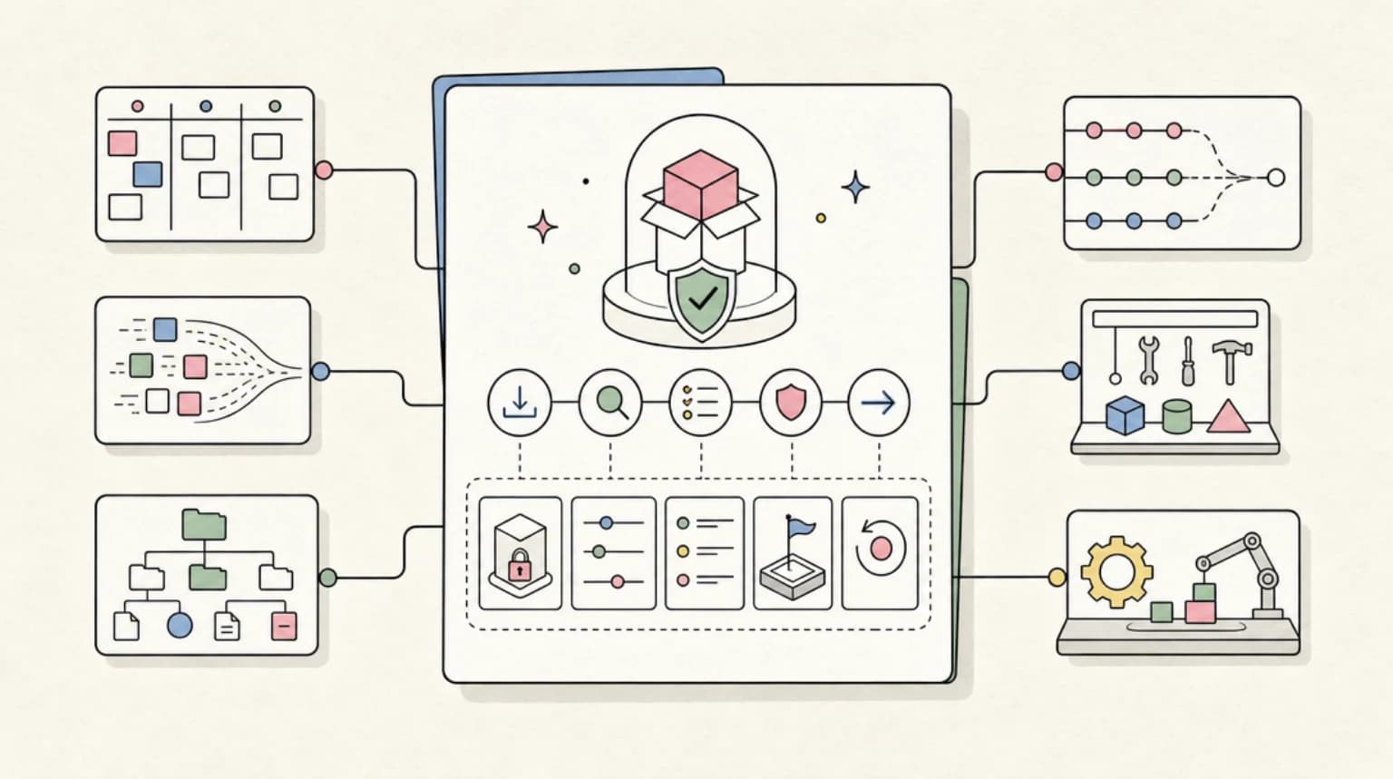 Abstract systems illustration for The install flow should be more conservative