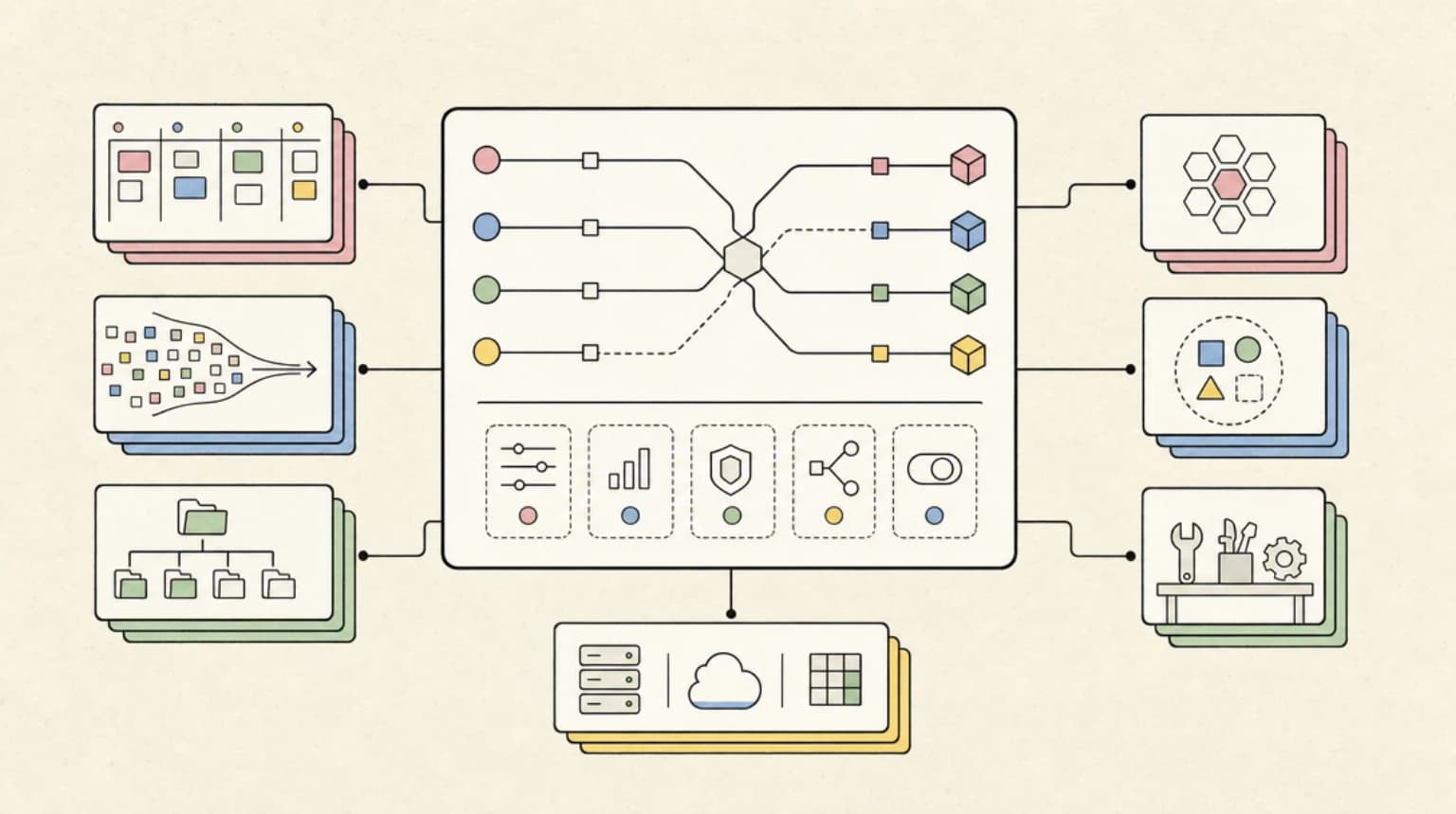 Abstract systems illustration for The Product Shape