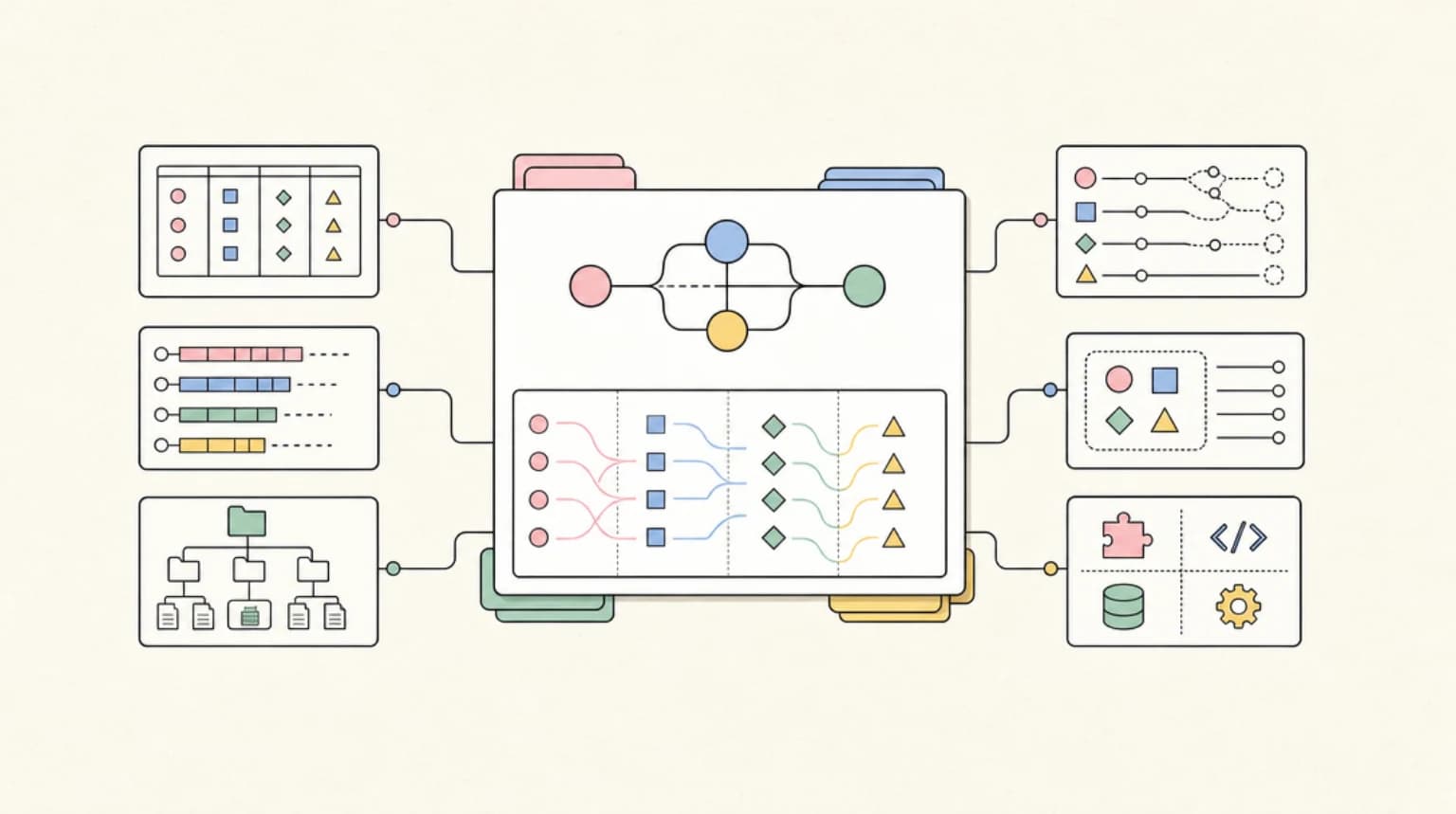 Abstract systems illustration for How They Compose